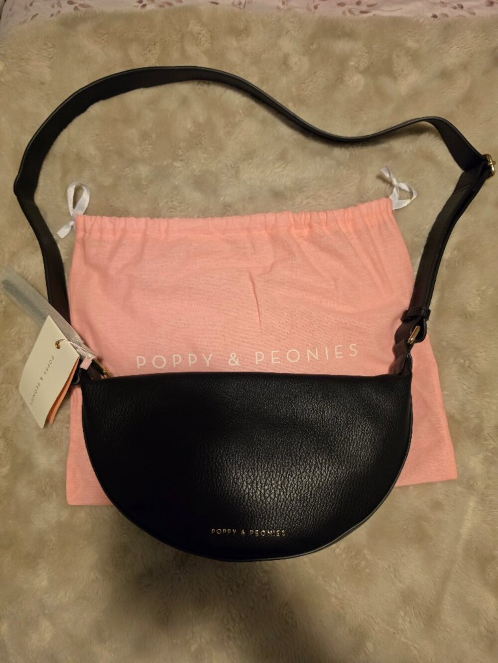 Poppy & Peonies Eclipse Crossbody Black
